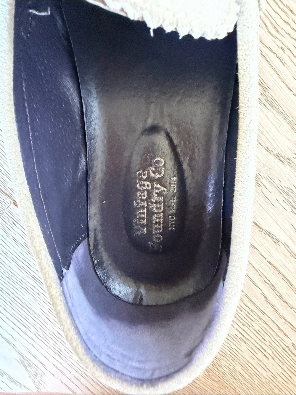 Vintage Foundry Penny Loafers in Light Grey